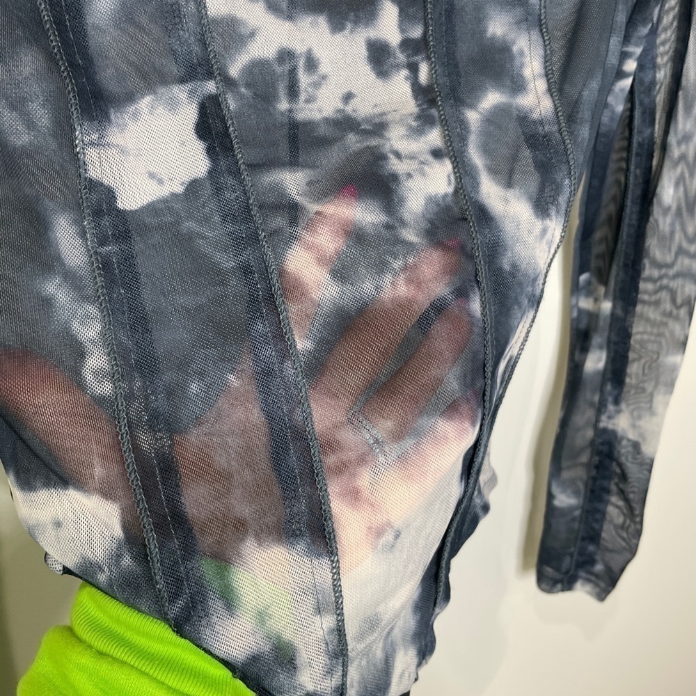 Fashion Nova Sheer Long Sleeve Bodysuit - Picture 4 of 6